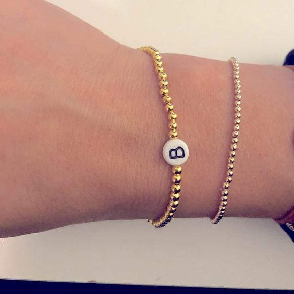 14k Gold or Rose Gold filled custom beaded bracelet! Just tell me the name! - Picture 2 of 2